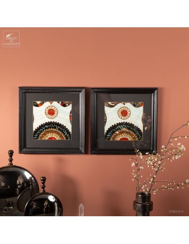Paire de tableaux en ailes de papillons