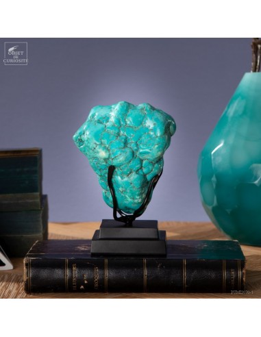 Turquoise howlite on black base