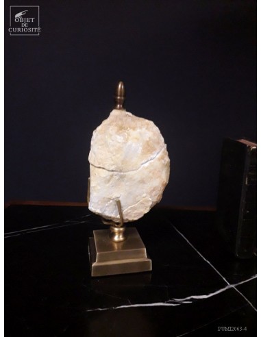 Geode on brass base