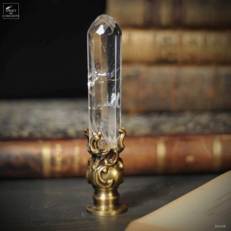 brass and 12 sides cuted crystal stamp