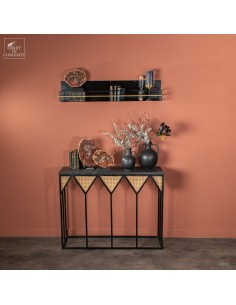 Etagère acier et laiton 2