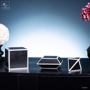 Ensemble de 3 solides de Platon : Cube - Octaèdre - Dodécaèdre aplati