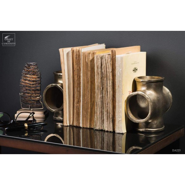 paire de serre-livre indus laiton antique
