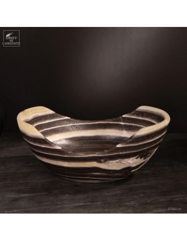 Zebra calcite bowl