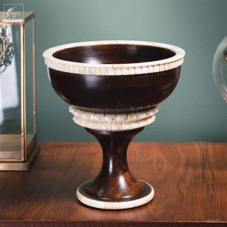 Wood and bone bowl