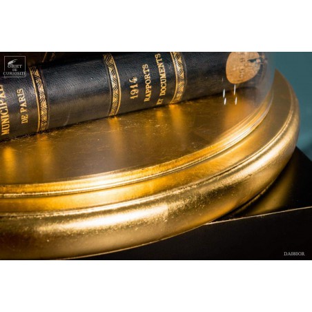 Glass bell jar on gold leaf base