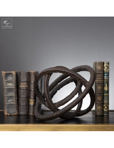 Black metal armillary