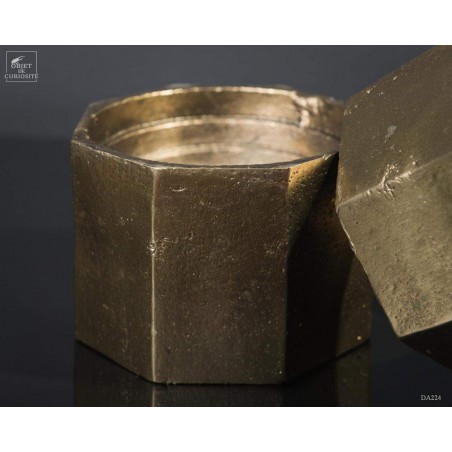 Industrial book end - brass finish