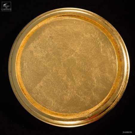 Glass bell jar on gold leaf base