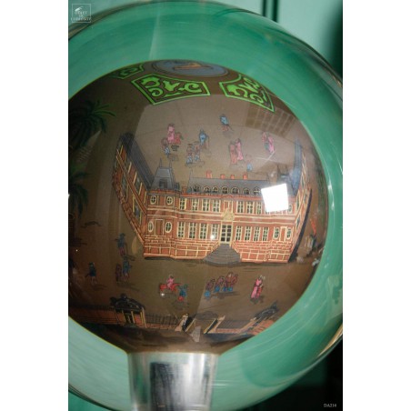 Inside painted Versailles glass bowl