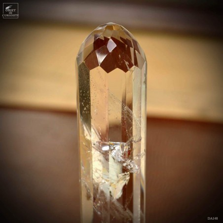 brass and 12 sides cuted crystal stamp