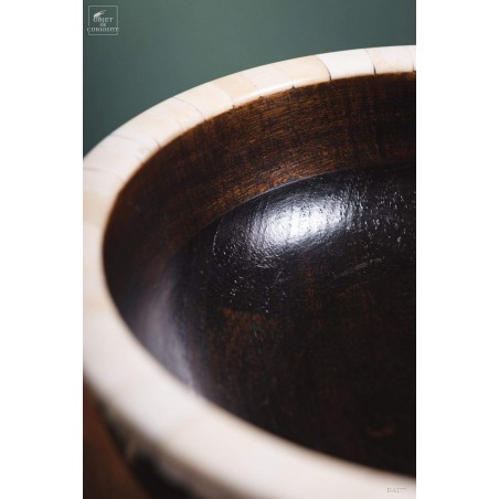 Wood and bone bowl