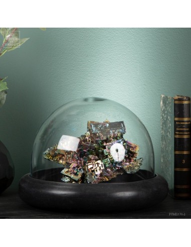 City of  bismuth in glass, black...