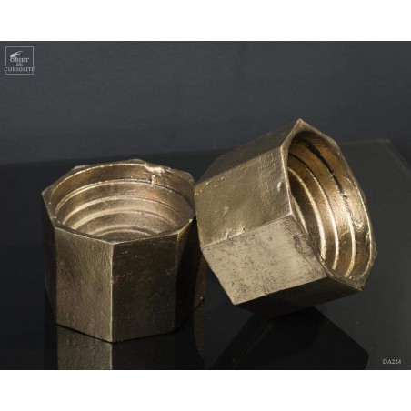 Industrial book end - brass finish