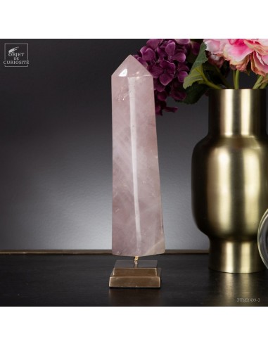 Pointe polie quartz rose 1.6Kg...