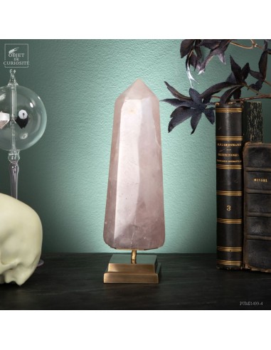 Pointe polie quartz rose 1.2Kg...