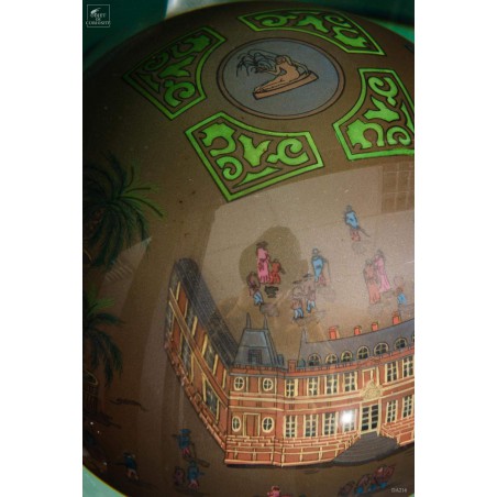 Inside painted Versailles glass bowl