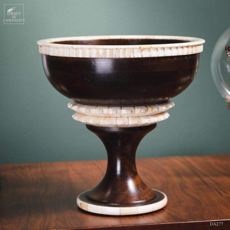Wood and bone bowl