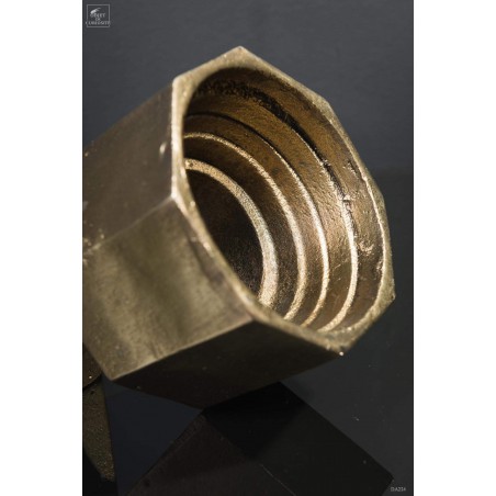 Industrial book end - brass finish