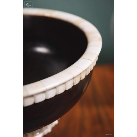 Wood and bone bowl