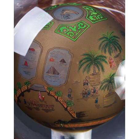 Inside painted Versailles glass bowl