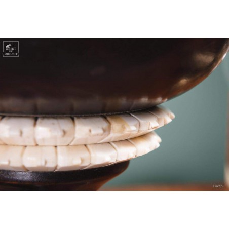 Wood and bone bowl