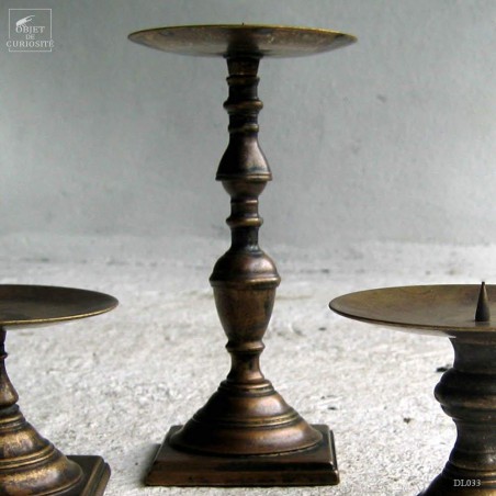 Solid brass candlestick holder 21cm