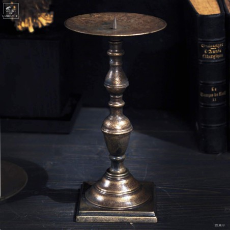 Solid brass candlestick holder 21cm