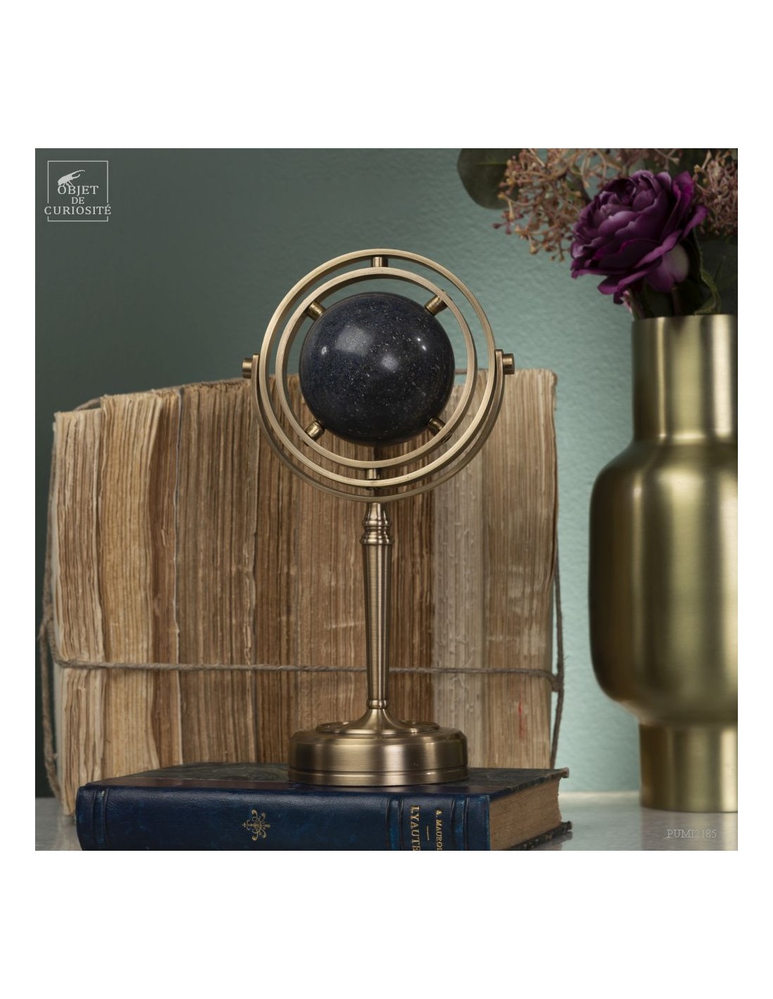 Sphère de lazurite dans support... Sphère de lazurite dans support...