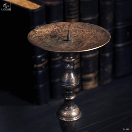 Solid brass candlestick holder 21cm