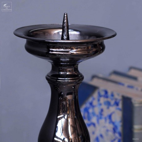 Candelstick black shiny graphite finish