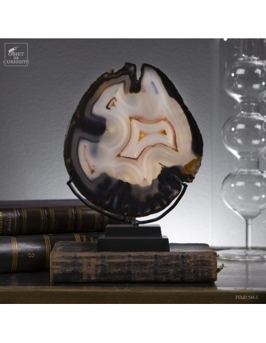 Tranche d'agate de 205g (Brésil) sur...