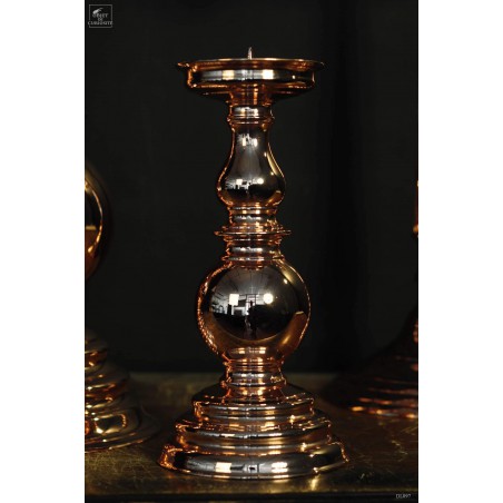 Bougeoir Carlos  PM CUIVRE Ht 24cm