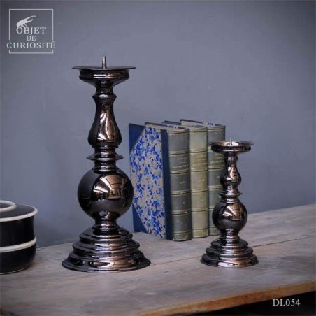 Candelstick black shiny graphite finish