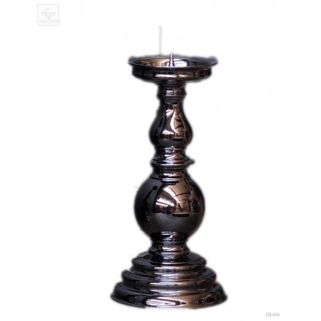 Bougeoir Carlos 2 PM NOIRE GRAPHITE 24cm