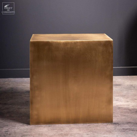 rectangular display stand, antic brass.