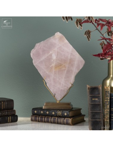Plaque de quartz rose poli (Brésil)...