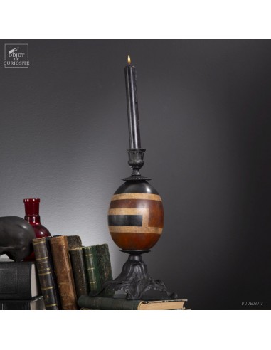 Bougeoir sur calebasse sud-africaine...