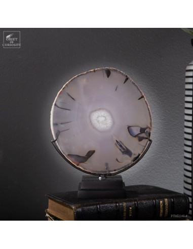 Agate en tranche iridescente...