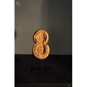 Stromatolite double sur support fer (sphèrique)