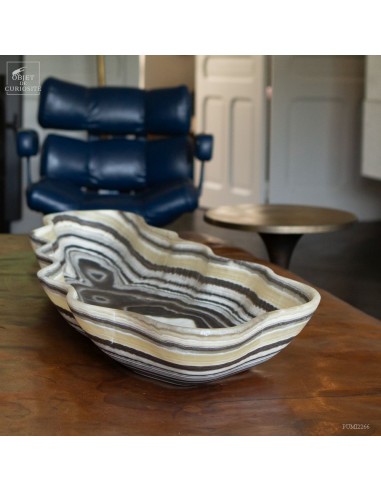Plat long en calcite zébrée de 11.4kg