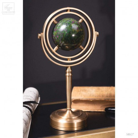 Ruby-zoizite on spinning stand