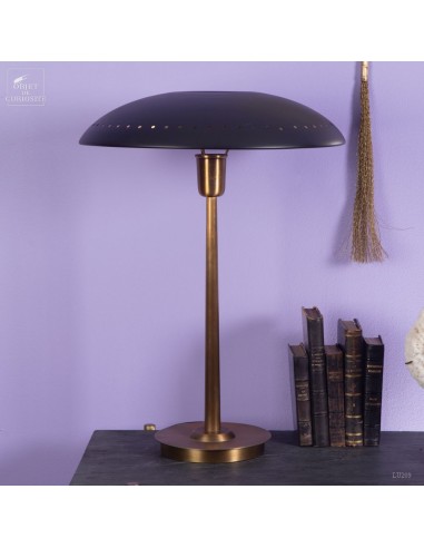 Black and brass "Mad Men" lamp