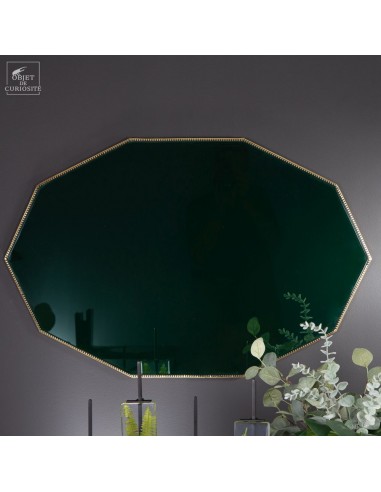 Green mirror with gold Victorian...
