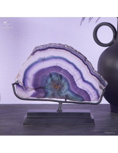 Rainbow fluorite on black base