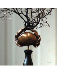 Brass crab with gorgonia on... 2