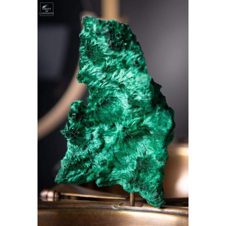 Brass surprise box with Green malachite