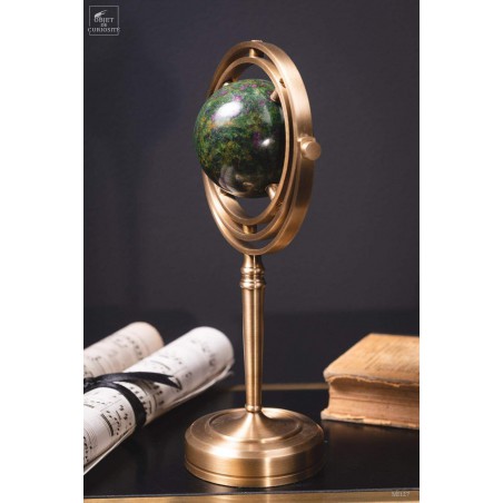 Ruby-zoizite on spinning stand