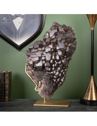 Block of Jacare smoky crystals