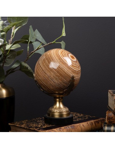 Sphère d'aragonite ambrée du Maroc...